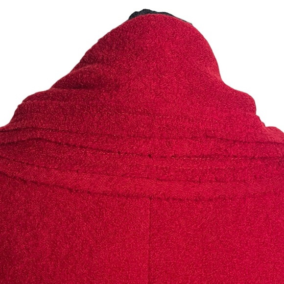 Vintage Carolina Herrera New York Red Virgin Wool Jacket – Size 16 - Picture 3 of 16